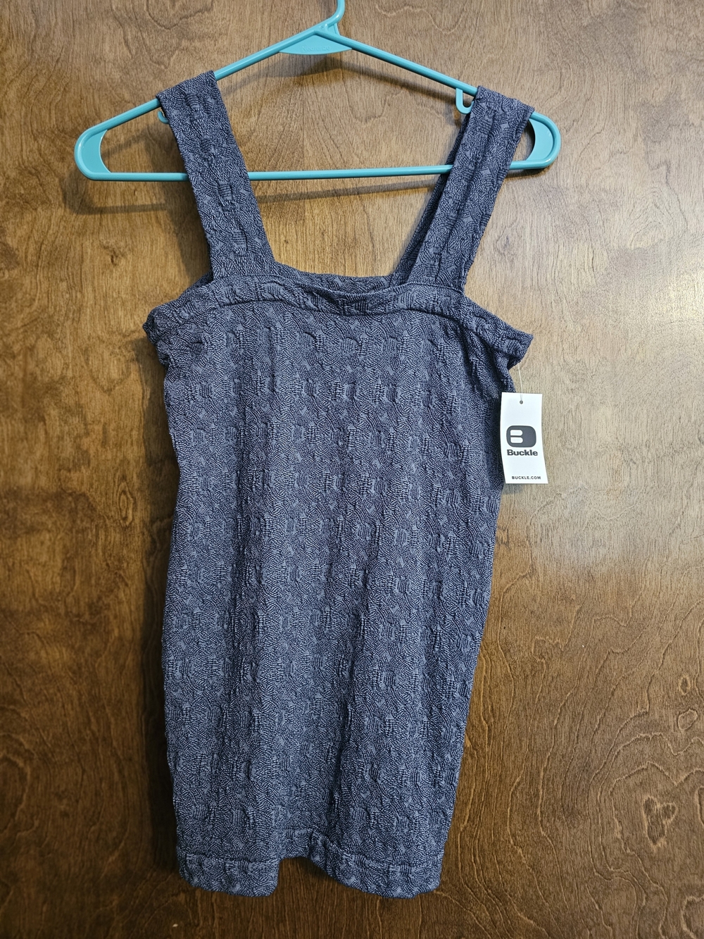 Buckle Navy Tank Top